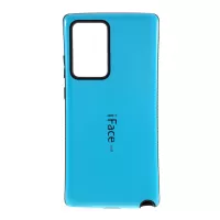 IFACE MALL PC + TPU Combo Cover Accessory Glossy Shell for Samsung Galaxy Note20 Ultra/Note20 Ultra 5G - Dark Blue