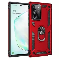 Hybrid PC TPU Kickstand Armor Phone Case Cover for Samsung Galaxy Note20/Note20 5G - Red
