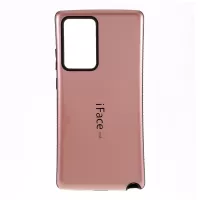 IFACE MALL PC + TPU Combo Cover Accessory Glossy Shell for Samsung Galaxy Note20 Ultra/Note20 Ultra 5G - Rose Gold