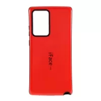IFACE MALL PC + TPU Combo Cover Accessory Glossy Shell for Samsung Galaxy Note20 Ultra/Note20 Ultra 5G - Red