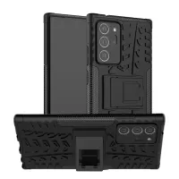 Cool Tyre Kickstand PC + TPU 2 in 1 Phone Case for Samsung Galaxy Note20 Ultra/Note20 Ultra 5G - Black