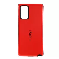 IFACE MALL PC + TPU Combo Case Accessory Glossy Shell for Samsung Galaxy Note20 4G/5G - Red