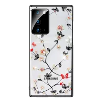 SULADA Electroplating Rhinestone Decoration Patterned Hard PC Case for Samsung Galaxy Note20 4G/5G - Black