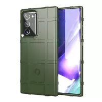 Rugged Shield Square Grid Texture TPU Case Accessory for Samsung Galaxy Note20 Ultra/Note20 Ultra 5G - Green