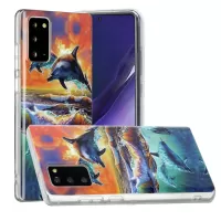 Pattern Printing IMD TPU Back Case for Samsung Galaxy Note20 4G/5G - Dolphin