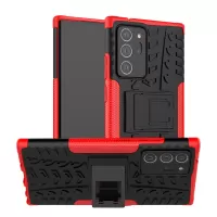 Cool Tyre Kickstand PC + TPU 2 in 1 Phone Case for Samsung Galaxy Note20 Ultra/Note20 Ultra 5G - Red