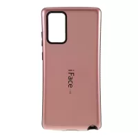 IFACE MALL PC + TPU Combo Case Accessory Glossy Shell for Samsung Galaxy Note20 4G/5G - Rose Gold