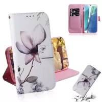 Pattern Printing PU Leather Wallet Case for Samsung Galaxy Note20 4G/5G - Beautiful Flower