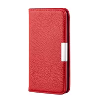 Litchi Skin Leather with Card Slots Case for Samsung Galaxy Note20 4G/5G - Red