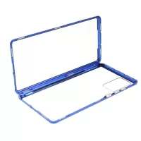 Detachable Metal Frame + HD Tempered Glass Full Protection Cover for Samsung Galaxy Note20 4G/5G - Blue