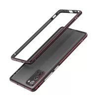 Metal Frame Stylish Phone Case for Samsung Galaxy Note20 Ultra/Note20 Ultra 5G - Black/Red