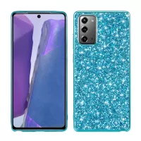 Glittering Sequins Plated TPU Frame + PC Hybrid Case for Samsung Galaxy Note20 4G/5G - Blue