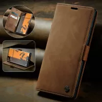 CASEME 013 Series Simplicity Auto-absorbed Leather Wallet Case for Samsung Galaxy Note20 Ultra/Note20 Ultra 5G - Brown