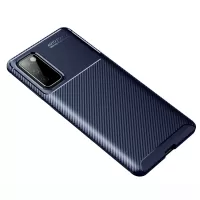 Drop Resistant Carbon Fiber TPU Case for Samsung Galaxy S20 FE/S20 Fan Edition/S20 FE 5G/S20 Fan Edition 5G/S20 Lite - Blue