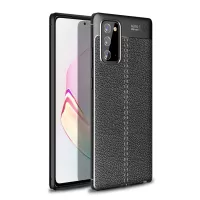Litchi Texture TPU Back Case for Samsung Galaxy Note 20/Note 20 5G - Black