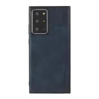 X-LEVEL Vintage Style PU Leather Coated TPU Shell Cover for Samsung Galaxy Note20 Ultra/Note20 Ultra 5G - Blue