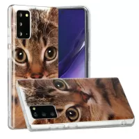 Pattern Printing IMD TPU Back Case for Samsung Galaxy Note20 4G/5G - Cat