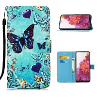 Pattern Printing Leather Wallet Stand Case for Samsung Galaxy S20 FE/S20 Fan Edition/S20 FE 5G/S20 Fan Edition 5G/S20 Lite - Butterfly