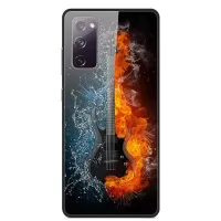 Fancy Style Printing Glass + PC + TPU Shell for Samsung Galaxy S20 FE/S20 Fan Edition/S20 FE 5G/S20 Fan Edition 5G/S20 Lite Case - Guitar