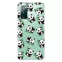 Printing Skin IMD TPU Cover for Samsung Galaxy S20 FE/S20 Fan Edition/S20 FE 5G/S20 Fan Edition 5G/S20 Lite - Pandas Eating Bamboos