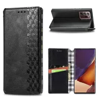 Auto-Absorbed Diamond Effect Leather Phone Cover Case for Samsung Galaxy Note 20 Ultra/Note 20 Ultra 5G - Black