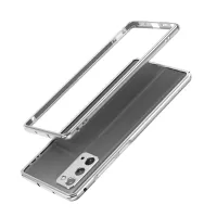 Metal Frame Stylish Phone Case for Samsung Galaxy Note20 Ultra/Note20 Ultra 5G - Silver