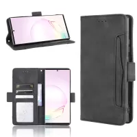 Multiple Card Slots Wallet Shell Leather Cell Phone Case for Samsung Galaxy Note20 Ultra/20 Ultra 5G - Black