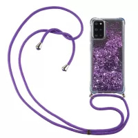 For Samsung Galaxy S20 FE/S20 Fan Edition/S20 FE 5G/S20 Fan Edition 5G/S20 Lite Quicksand TP Case with Lanyard - Purple