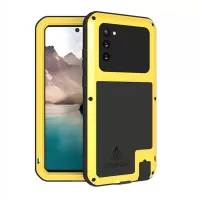 LOVE MEI for Samsung Galaxy Note20 4G/5G Shockproof Dropproof Dustproof Silicone + Metal Cover [without Front Glass] - Yellow