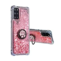 For Samsung Galaxy S20 FE/S20 Fan Edition/S20 FE 5G/S20 Fan Edition 5G/S20 Lite Glitter Powder Quicksand TPU Cover Kickstand Case - Pink