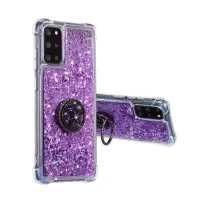 For Samsung Galaxy S20 FE/S20 Fan Edition/S20 FE 5G/S20 Fan Edition 5G/S20 Lite Glitter Powder Quicksand TPU Cover Kickstand Case - Purple