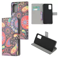 Pattern Printing Leather Wallet Stand Case for Samsung Galaxy Note 20/Note 20 5G - Paisley Flower