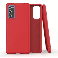 Solid Color Matte TPU Case for Samsung Galaxy S20 FE/S20 Fan Edition/S20 FE 5G/S20 Fan Edition 5G/S20 Lite - Red