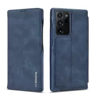 LC.IMEEKE Retro Style Leather Card Holder Case for Samsung Galaxy Note20 Ultra/Note20 Ultra 5G - Blue