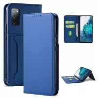 For Samsung Galaxy S20 FE/S20 Fan Edition/S20 FE 5G/S20 Fan Edition 5G/S20 Lite Liquid Silicone Touch Leather Case - Blue