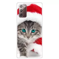 Pattern Printing TPU Case for Samsung Galaxy Note20 4G/5G - Cat in Hat