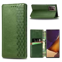 Auto-Absorbed Diamond Effect Leather Phone Cover Case for Samsung Galaxy Note 20 Ultra/Note 20 Ultra 5G - Green