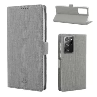 VILI DMK Double Magnetic Clasp Leather Wallet Case with Stand for Samsung Galaxy Note20 Ultra/Note20 Ultra 5G - Grey
