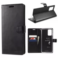 MERCURY GOOSPERY Blue Moon Magnetic Flap Leather Case for Samsung Galaxy Note20 4G/5G - Black