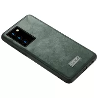 SULADA PU Leather Coated TPU Phone Case for Samsung Galaxy Note20 4G/5G - Green