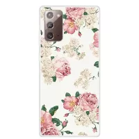 Pattern Printing Soft TPU Back Case for Samsung Galaxy Note20 4G/5G - Flowers