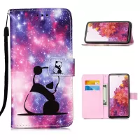 Pattern Printing Leather Wallet Stand Case for Samsung Galaxy S20 FE/S20 Fan Edition/S20 FE 5G/S20 Fan Edition 5G/S20 Lite - Panda