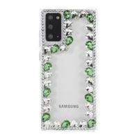 Crystal Rhinestone Decoration TPU Case for Samsung Galaxy Note20 Ultra/Note20 Ultra 5G - Green