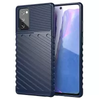 Thunder Series Twill Texture TPU Mobile Phone Cover for Samsung Galaxy Note20 4G/5G - Blue