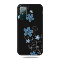 Pattern Printing TPU Shell Case Cover for Samsung Galaxy S20 FE/S20 Fan Edition/S20 FE 5G/S20 Fan Edition 5G/S20 Lite - Blue Flower