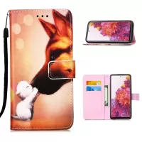 Pattern Printing Leather Wallet Stand Case for Samsung Galaxy S20 FE/S20 Fan Edition/S20 FE 5G/S20 Fan Edition 5G/S20 Lite - Wolf