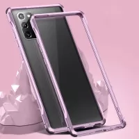Le-Lock Series Shockproof Buckle Metal Frame Bumper Case for Samsung Galaxy Note20 4G/5G - Pink