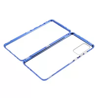 Cover for Samsung Galaxy S20 FE/S20 Fan Edition/S20 FE 5G/S20 Fan Edition 5G/S20 Lite, All-inclusive Detachable Metal + Two-sided Tempered Glass Case (No Fingerprint Unlocked) - Blue