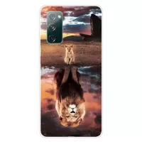 For Samsung Galaxy S20 FE/S20 Fan Edition/S20 FE 5G/S20 Fan Edition 5G/S20 Lite Pattern Printing IMD Soft TPU Phone Case - Lion