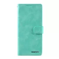 MERCURY GOOSPERY Blue Moon Leather Wallet Stand Case with Magnetic Clasp for Samsung Galaxy S20 FE 4G/FE 5G/S20 Lite - Cyan